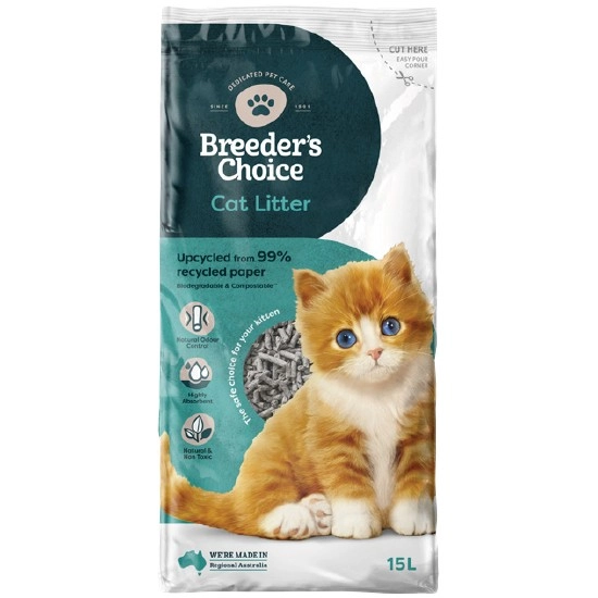 Breeder’s Choice Paper Cat Litter 15 Litre