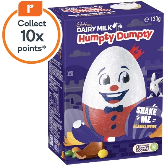 Cadbury Humpty Dumpty 130g or Freddo Easter Egg Gift Box 124g