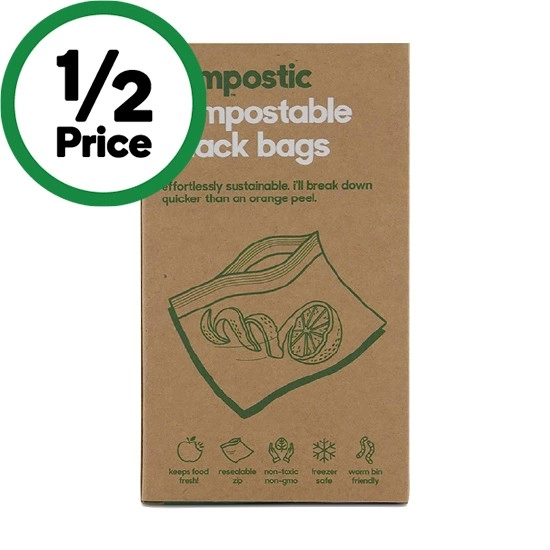 Compostic Compostable Snack Bags Pk 20