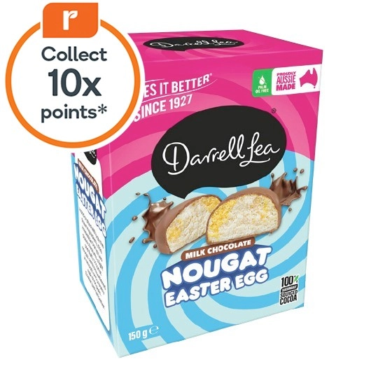 Darrell Lea Milk Chocolate Nougat Easter Egg 150g