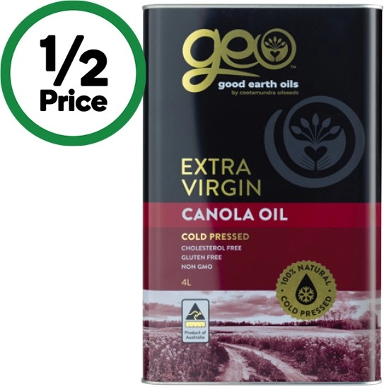 GEO Extra Virgin Canola Oil 4 Litre