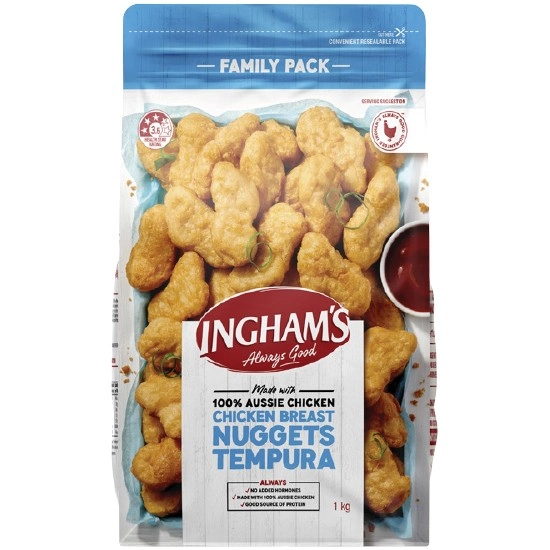 Ingham's Chicken Nuggets or Wings 1 kg – From the Freezer