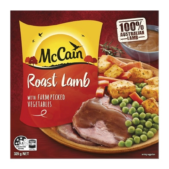 McCain Plated Dinner Meals 320g – From the Freezer