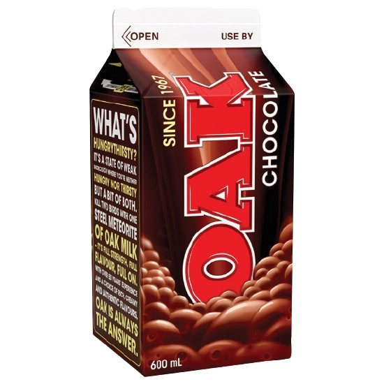 Oak Flavoured Milk 600ml – From the Fridge