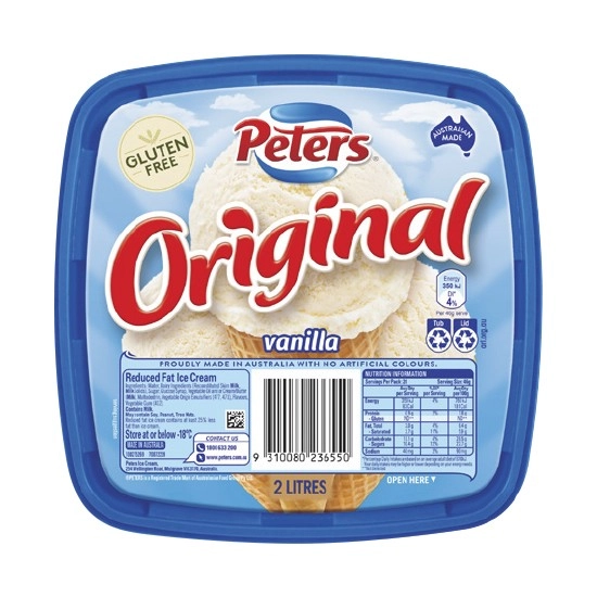 Peters Original Ice Cream 2 Litre – From the Freezer