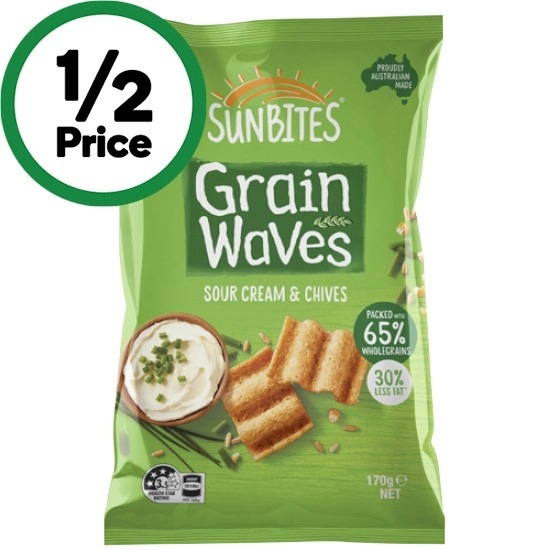 Sunbites Grain Waves Wholegrain Chips 170g