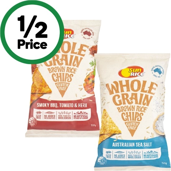 Sunrice Brown Rice Chips 150g – From the Health Food Aisle
