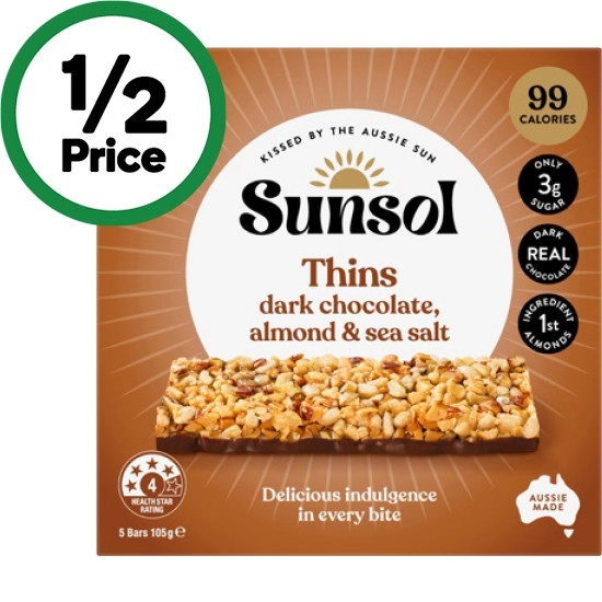 Sunsol Go Thins 105g Pk 5