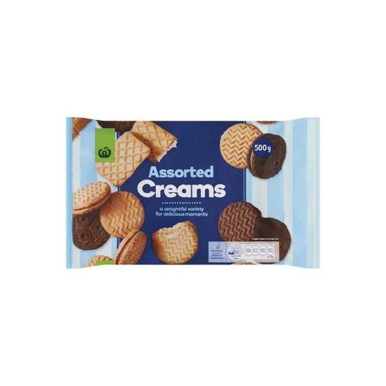 Woolworths Assorted Creams 500g