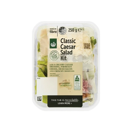 Woolworths Classic Caesar Salad Kit or Asian Style Salad Kit 250g