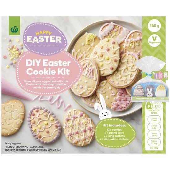 Woolworths Decorate Your Own Easter Cookie Kit Pk 12