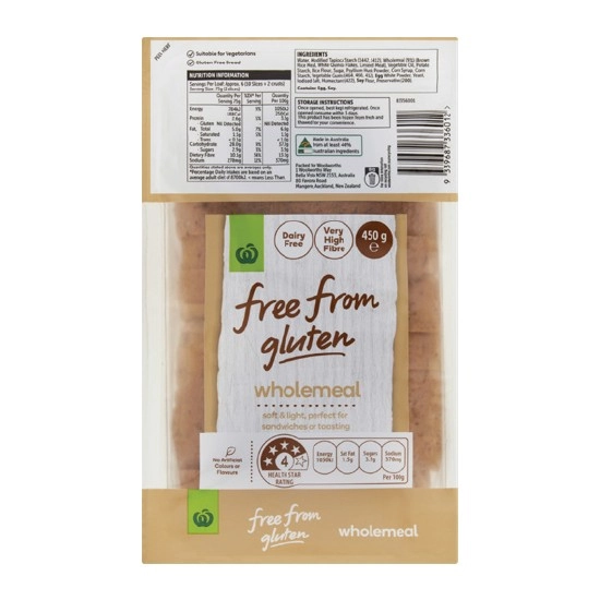 Woolworths Free From Gluten Loaves 440-450g