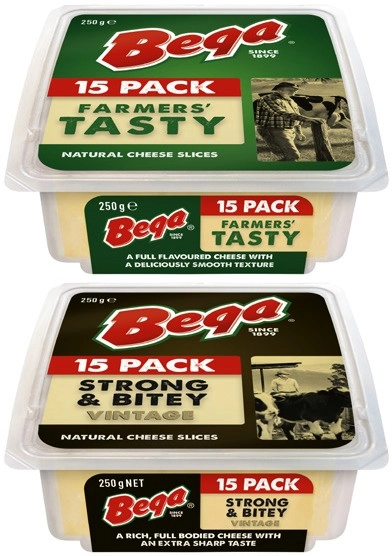 Bega Cheese Block, Grated or Slices 250g