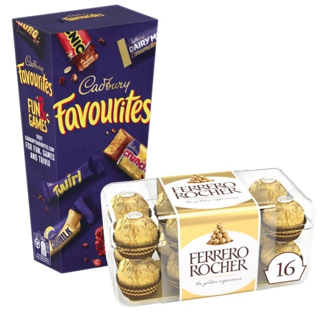 Cadbury Favourites 340g or Ferrero Rocher 16 Pack Gift Box 200g or Ferrero Collection 15 Pack Gift Box 172g
