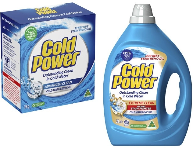 Cold Power Laundry Liquid 2 Litre or Powder 2kg