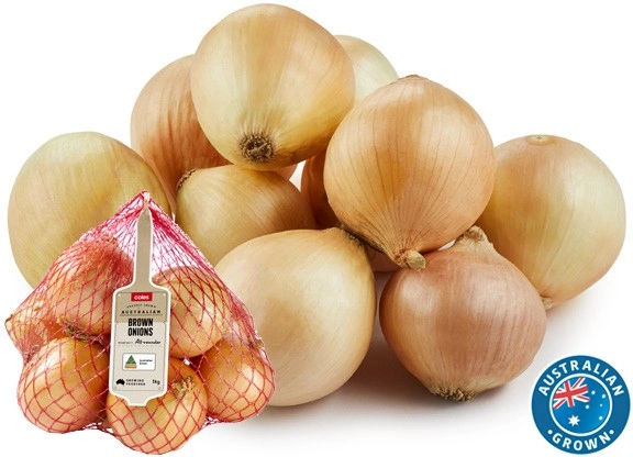 Coles Australian Brown Onions 1kg Bag