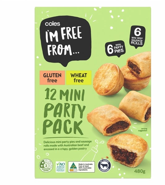 Coles I'm Free From Party 12 Pack 480g