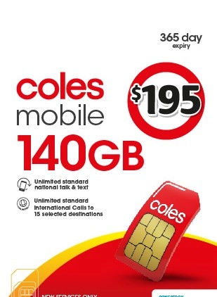 Coles Mobile $195 SIM