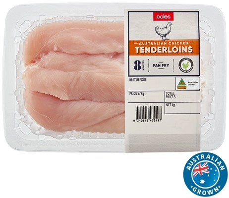 Coles RSPCA Approved Chicken Tenderloins 600g
