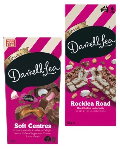 Darrell Lea Soft Centres 255g or Rocklea Road 290g or Raspberry Bullets Gift Box 400g
