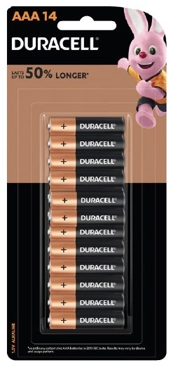 Duracell Coppertop Batteries AAA 14 Pack