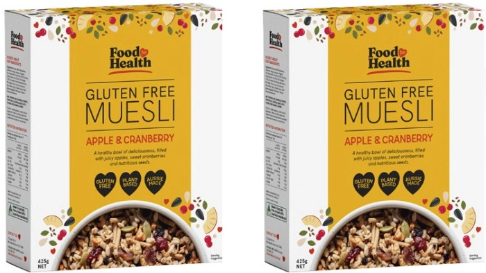 Food For Health Gluten Free Muesli Apple & Cranberry 425g