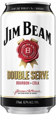 Jim Beam White Double Serve 6.7% Cans 10x375mL