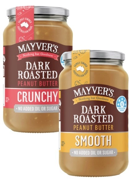 Mayver's Dark Roasted Peanut Butter 375g