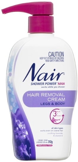 Nair Shower Power Max Hair Remover Cream for Legs & Body 312g