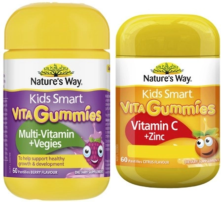 Nature's Way Kids Smart Vita Gummies Multivitamin or Vitamin C + Zinc 60 Pack