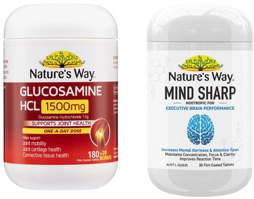 Nature's Way Mind Sharp 30 Pack or Glucosamine 1500mg Tablets 200 Pack