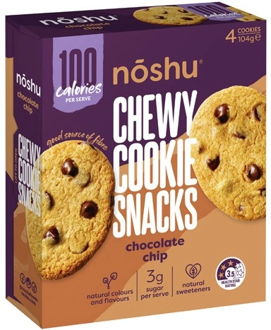 Noshu 100 Calorie Cookies 104g
