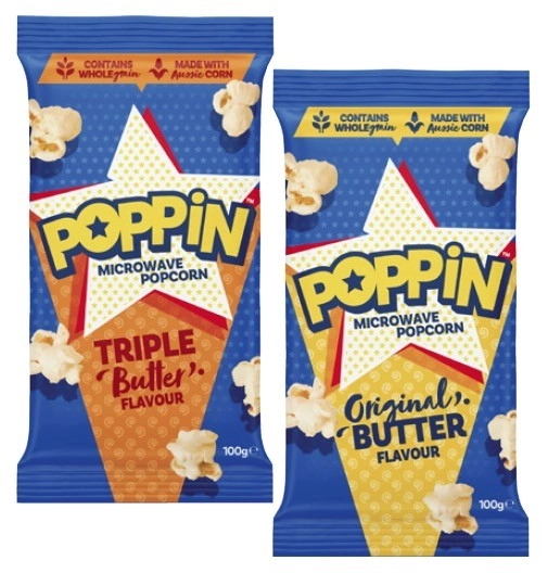 Poppin Microwave Popcorn 85g-100g