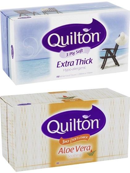 Quilton Facial Tissues 3 Ply 95 Pack-110 Pack