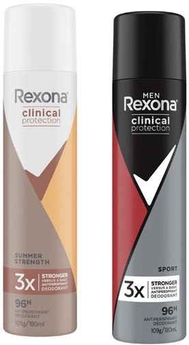 Rexona Clinical Protection Antiperspirant Aerosol Deodorant 180mL