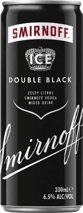 Smirnoff Ice Double Black 6.5% Cans 4x330mL