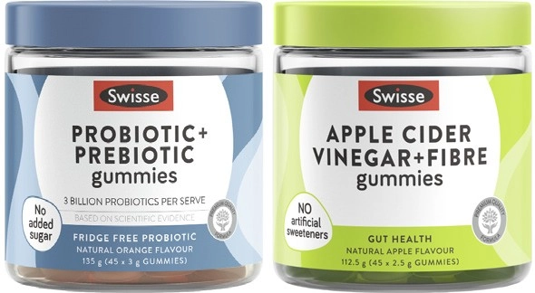 Swisse Gummies Apple Cider Vinegar + Fibre or Probiotic + Prebiotic 45 Pack#
