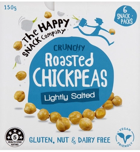 The Happy Snack Company Crunchy Roasted Chickpeas Lightly Salted 150g