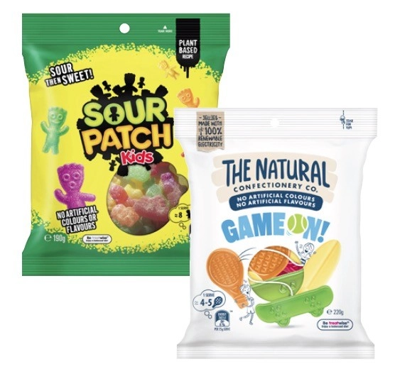 The Natural Confectionery Co. 180g-230g, Sour Patch 190g or Pascall Candy 180g-300g