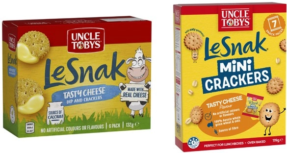 Uncle Tobys Le Snak 132g or Le Snak Mini Crackers 119g
