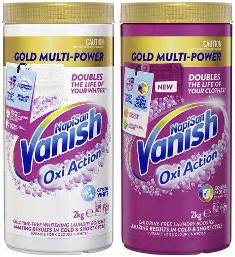 Vanish NapiSan Oxi Action Gold Multi Power Laundry Booster Powder 2kg