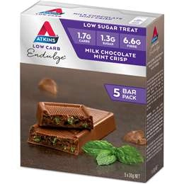 Atkins Low Carb Endulge Milk Chocolate Mint Crisp 5 Pack