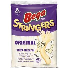 Bega Cheese Stringers Peelable Cheese 8 Pack