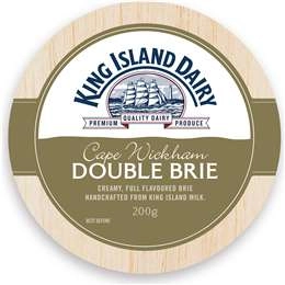 King Island Dairy Cape Wickham Double Brie Cheese 200g