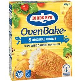 Birds Eye Oven Bake Crumbed Wild Caught Fish Fillets 425g