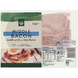 Woolworths Middle Bacon  1kg