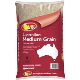 Sunrice White Rice Calrose Medium Grain 10kg