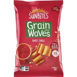 Sunbites Grain Waves Wholegrain Chips Sweet Chilli 170g