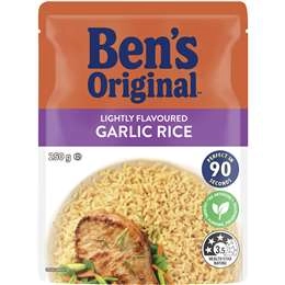 Ben's Original Lightly Flavour Garlic Microwave Rice Pouch 250g
