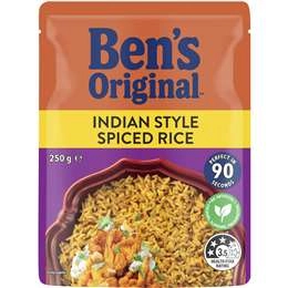 Ben's Original Indian Style Spiced Microwave Rice Pouch 250g